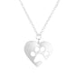 Creative Personality Jewelry Pet Paw Dog Claw Peach Heart Pet Lovers Clavicle Chain