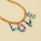 Jewelry fashion colorful letter collarbone necklace ins simple trend color word resin necklace