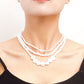 Jewelry multi-layer bright baroque imitation heart-shaped pearl necklace pendant women's cold sweater chain