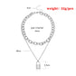 Jewelry Punk Aluminum Alloy Thick Chain Lock Pendant Necklace Ladies Street Retro Double Layer Necklace