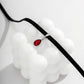 Jewelry personality Halloween flannelette red water drop necklace simple glass pendant clavicle necklace