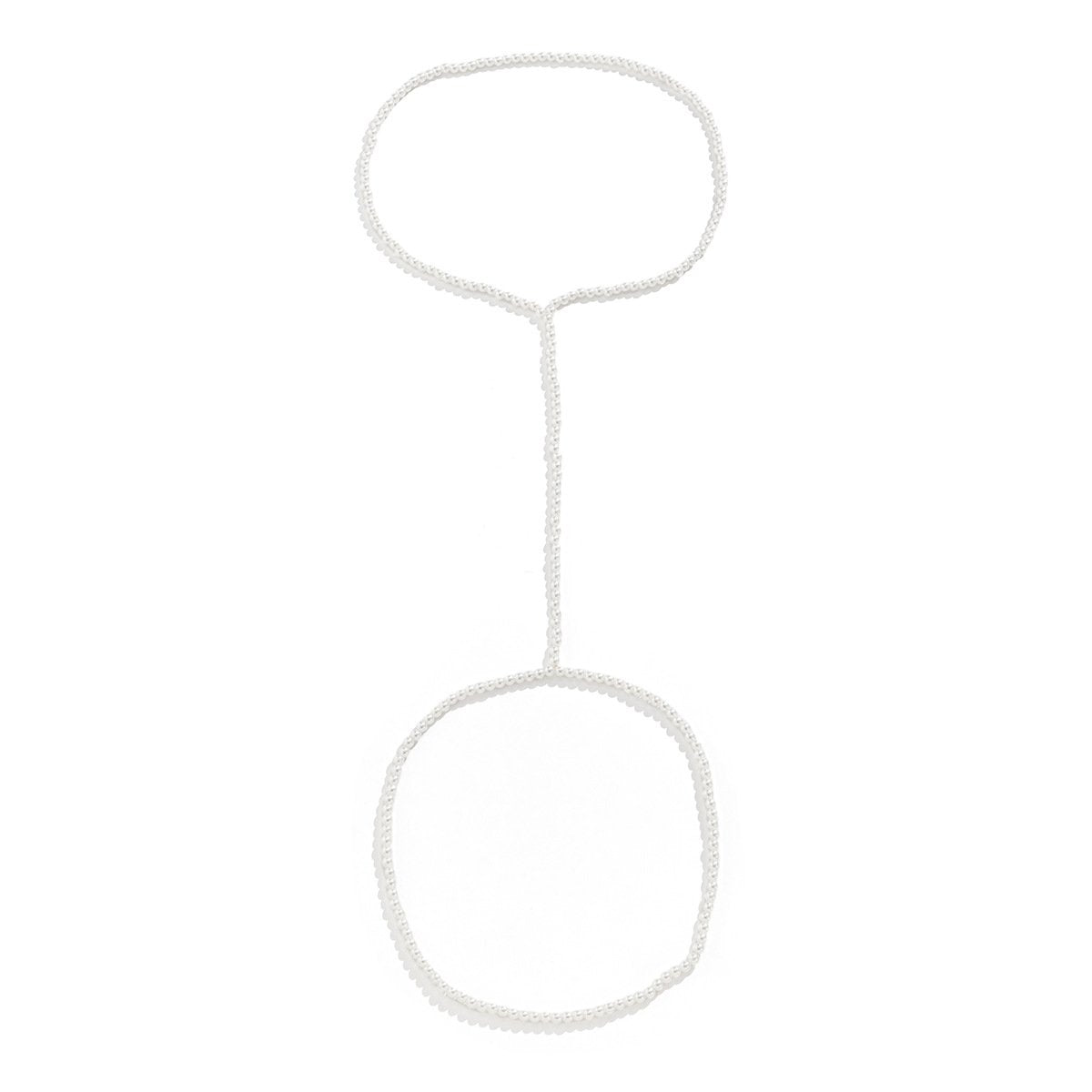 Jewelry Simple Stretch Beaded Double Layer Thigh Chain Foot Trim Geometric Imitation Pearl Beaded Body Chain