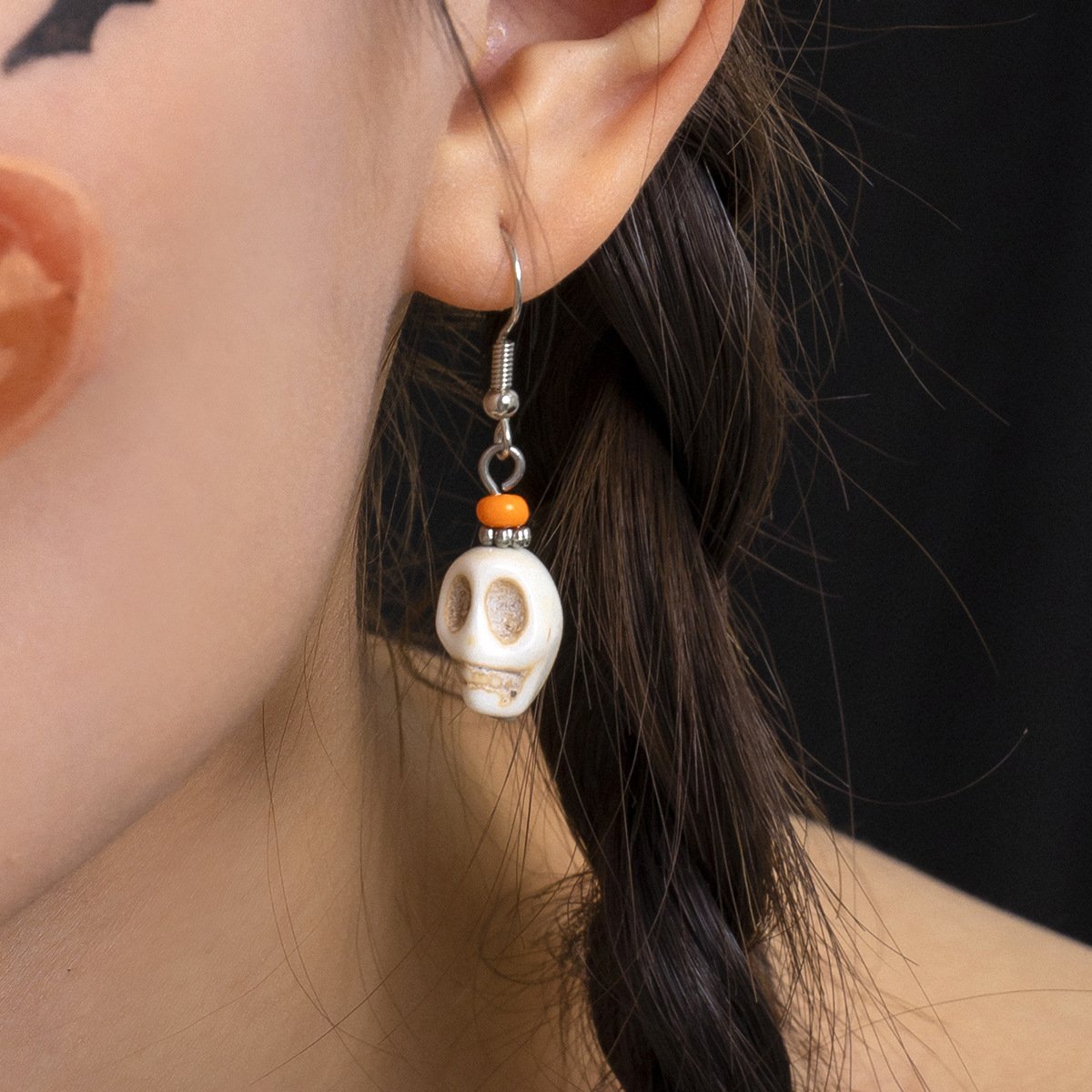 Jewelry Creative Pumpkin Smiley Skull Earrings Set Fashion Personality Halloween Earrings Female