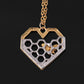 Fashion Jewelry Love Cute Honeycomb Bee Pendant Necklace Personality Insect Peach Heart Shaped Sweater Chain Batch