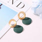 Fashion geometric earrings simple three-dimensional disc earrings earrings personality irregular round earrings women