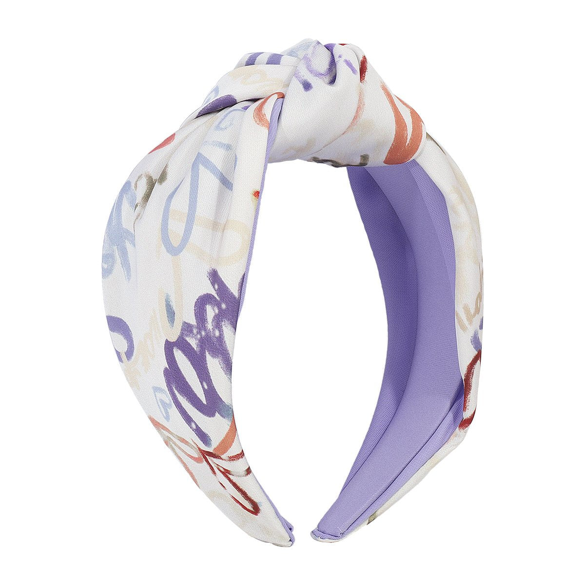 F452 Simple graffiti art wide-brimmed headband knotted sweet niche hair accessories French fabric simple headband female