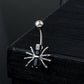 ins inlaid zircon butterfly navel nail navel decoration spider navel ring human body piercing jewelry
