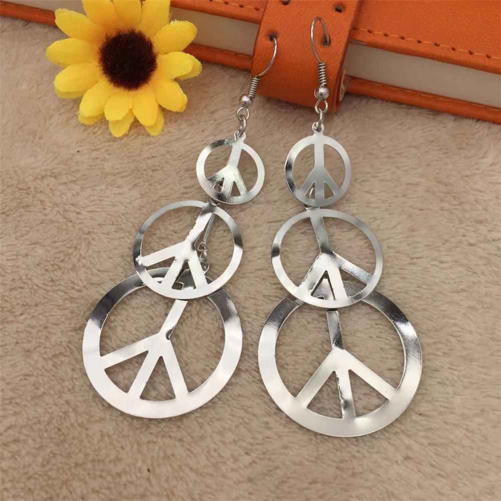 Peace Sign Size String Fashion Ladies Earrings Vintage Earrings