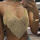 Jewelry Sexy Night Diamond Chest Chain Flash Diamond Stitching Personality Triangle Vest Body Chain Chest Chain Female