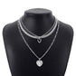 N1486 Ornament metal niche stacked fashion necklace love micro-inlaid flower clavicle necklace