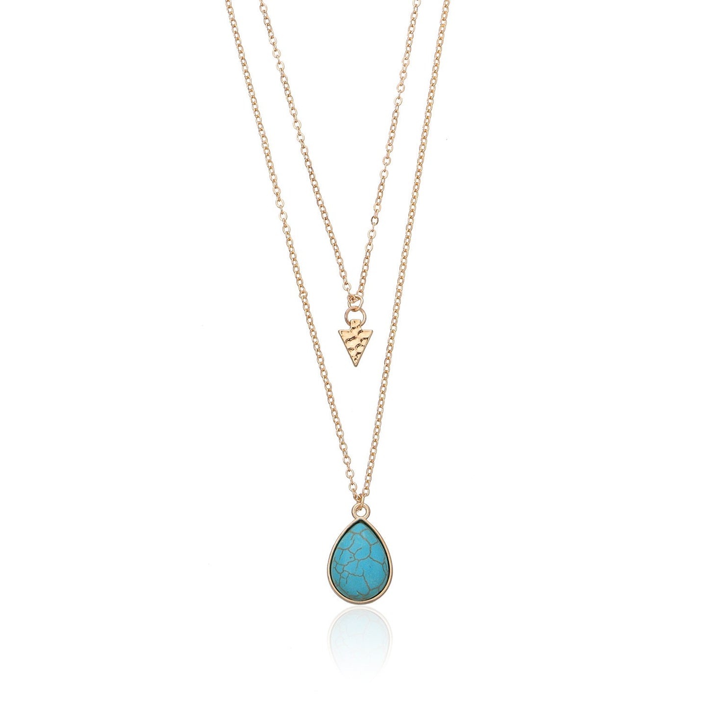Jewelry fashion gold turquoise pendant necklace female punk trend cross pendant necklace
