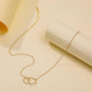 INS fashion simple irregular size circle double ring interlocking necklace street fashion jewelry