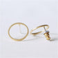 Popular Jewelry Minimalist Circle Stud Earrings Classic Versatile Electroplating Gold Color