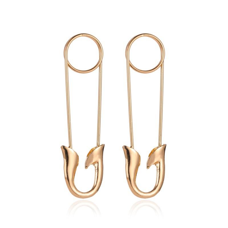 Fashion Earrings Creative Simple Versatile Pin Earrings Female Cold Personality Exaggerated Paper Clip Earrings