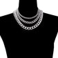 Jewelry trend versatile metal texture chain multi-layer set chain fashion ins suit necklace