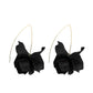 2E5618 Magnesium ZA Fashion Long Flower Earrings Exaggerated Temperament Versatile Resin Earrings