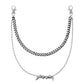 Hip-hop punk fashion metal waist chain personality popular double-layer jeans chain ins