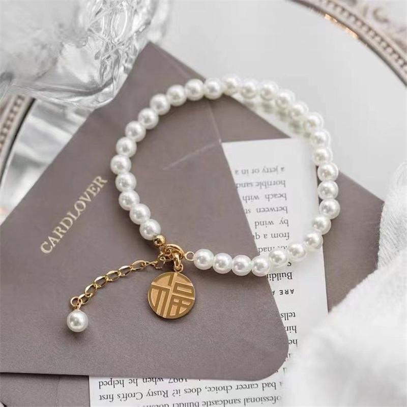 Pearl tassel Xiaofu brand bracelet high-end indifferent ins niche design does not fade girlfriends jewelry