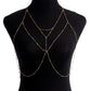 Ornament Simple Sexy Cross Bead Chain Chest Chain Female Sweet Cool Night Hanging Neck Tassel Body Chain