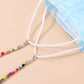 Jewelry multi-functional color rice bead glasses holder ladies face mask dual-use chain