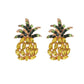 Sweet pineapple stud earrings personalized diamond net red creative ear accessories