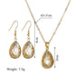 Accessories Fashion Vintage Resin Water Drop Necklace Earrings Set Ornament