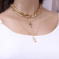Jewelry Personality Thick Chain Punk Rock Portrait Retro Necklace Exaggerated Cross Multilayer Necklace