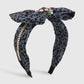 F4628 personalized leopard print bow headband fabric pearl rhinestone net red retro street shooting party headband