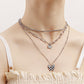 Jewelry Black and White Grid Butterfly Claw Drill Set Necklace Women's Street Shooting Exaggerated Butterfly Clavicle Chain Necklace