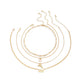 Jewelry Stacked Sweet Cool Digital Necklace Creative Heart-shaped Libra Constellation Whale Multi-layer Necklace Female