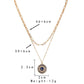 Light luxury niche design fashion trend double-layer round coin galaxy moon oil drop necklace versatile personality female