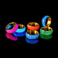 Fashionable original design simple stainless steel golden resin luminous forest crack creative ring