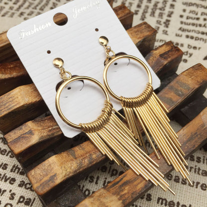 Minority tassel ear clips can be worn with or without ear piercing Indian ear jewelry stall jewelry