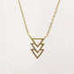 Jewelry Minimalist Geometric Armband Three Triangle Necklace Female Pendant