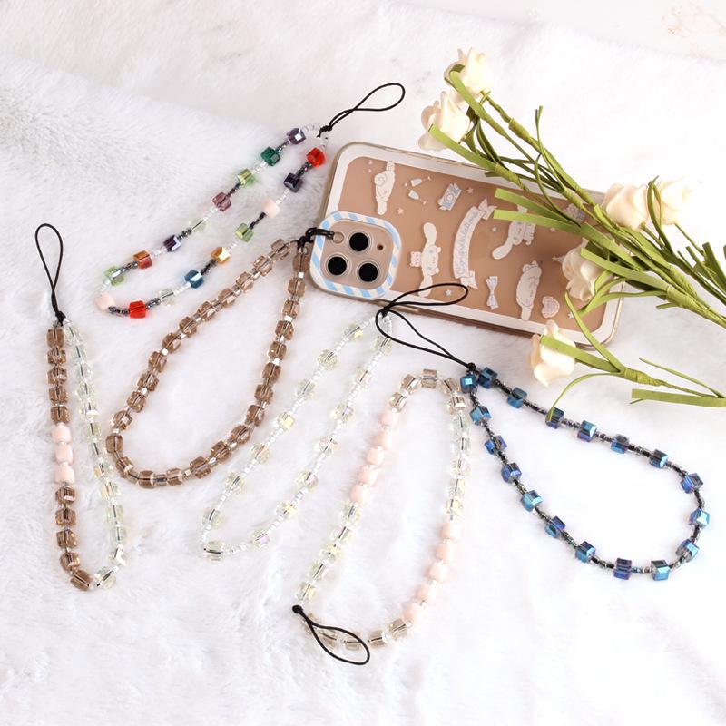 Year Fashion Simple Jewelry Ladies Handmade Geometric Crystal Phone Chain