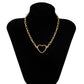Jewelry Versatile Hollow Geometric Necklace Simple Cross Chain Heart Shape Single Layer Clavicle Necklace Women
