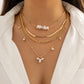 Jewelry temperament niche special-shaped pearl necklace hip-hop ins metal snake bone chain necklace