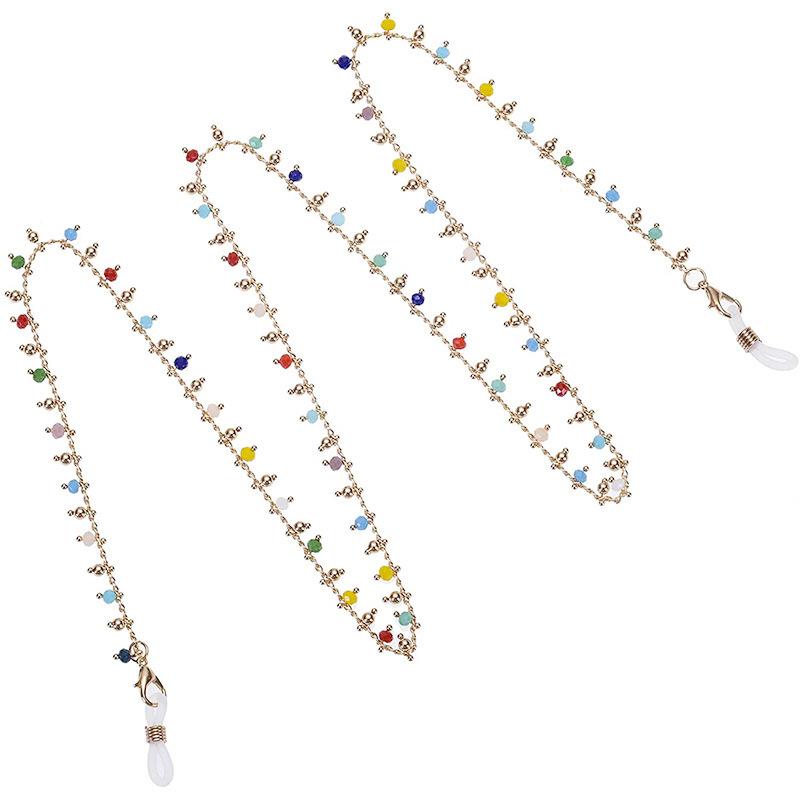 Glasses chain fashion color porcelain bead chain mask glasses chain anti-drop lanyard sunglasses glasses chain