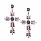 2 Explosive jewelry fashion creative alloy diamond stud earrings cross shape exaggerated shiny earrings