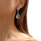 E1132 Fashion Retro Rhinestone Geometric Earrings Women's Palace Light Luxury Niche Simple Medieval Earrings