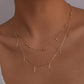 N158 jewelry simple niche indifferent double-layer necklace alloy double-layer small stick necklace