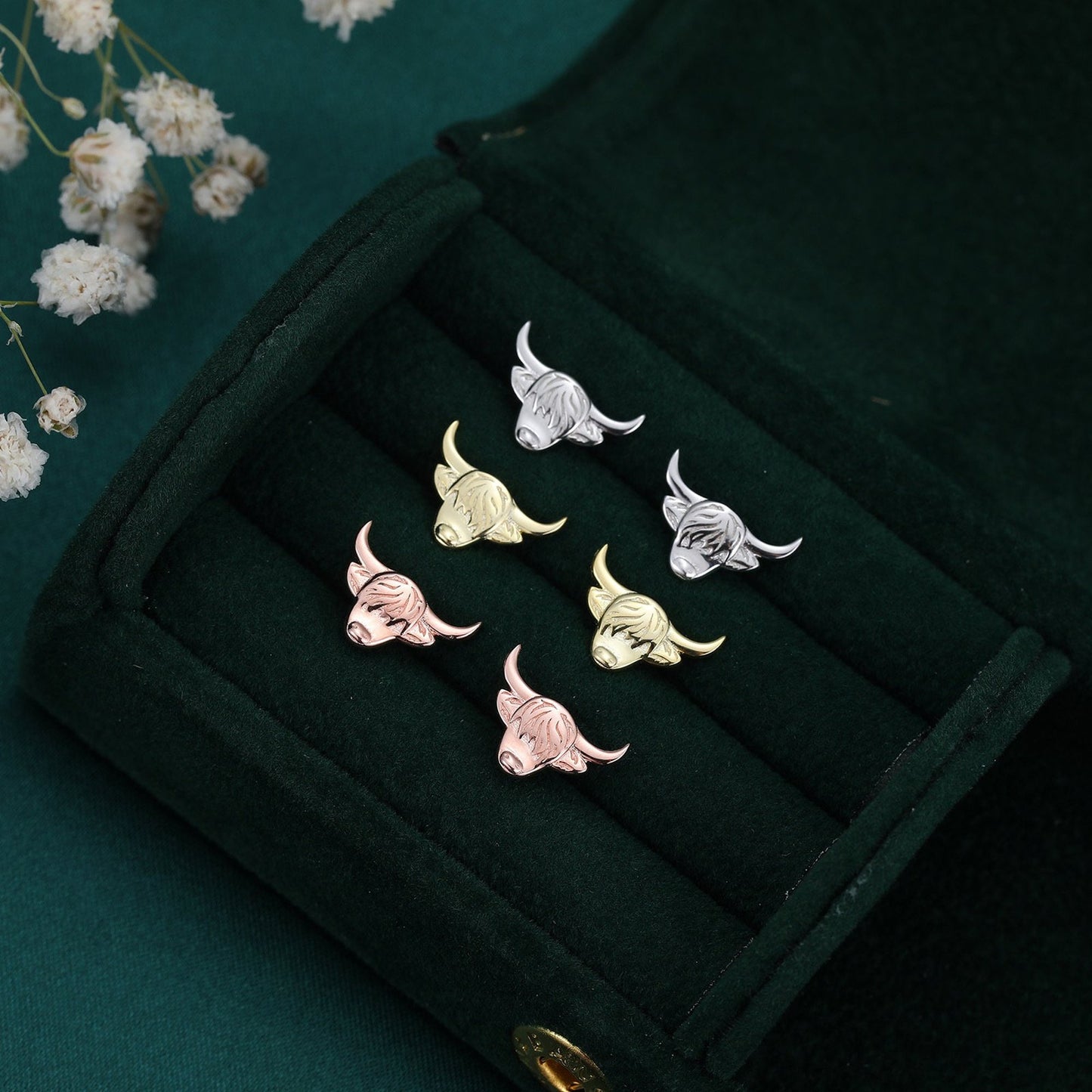 Explosive Children's Jewelry Cute Cartoon Cow Earrings Female Fashion Small Animal Earrings Jewelry