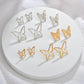 Accessories Fashion 3 Sizes Butterfly Stud Earrings Ins Multi-Piece Set Earrings Jewelry