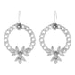 E1939 Punk Hip Hop Earrings Circle Hollow Chain Flower Earrings Geometric Personality Earrings