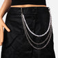 Punk chain glass broken flower beads multi-layer pants chain all-match hip-hop waist chain cool ins skirt chain