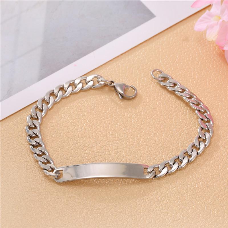 Simple glossy couple bracelet men's and women's pair of punk curved card student fashion ol accessories