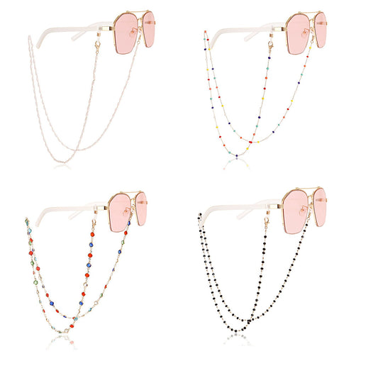 Jewelry mask chain glasses chain ins pearl glasses chain crystal mask chain