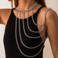 Fashion Trend Halter Neck Chain Clavicle Necklace Sexy Geometric U Shape Tassel One Shoulder Body Chain Female