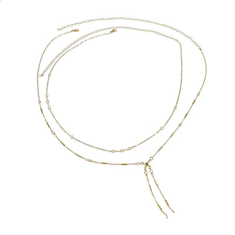 Fashion Sexy Tassel Thin Chain Waist Chain Women Simple Crystal Waist Chain Summer Sexy Body Chain Babes Accessories