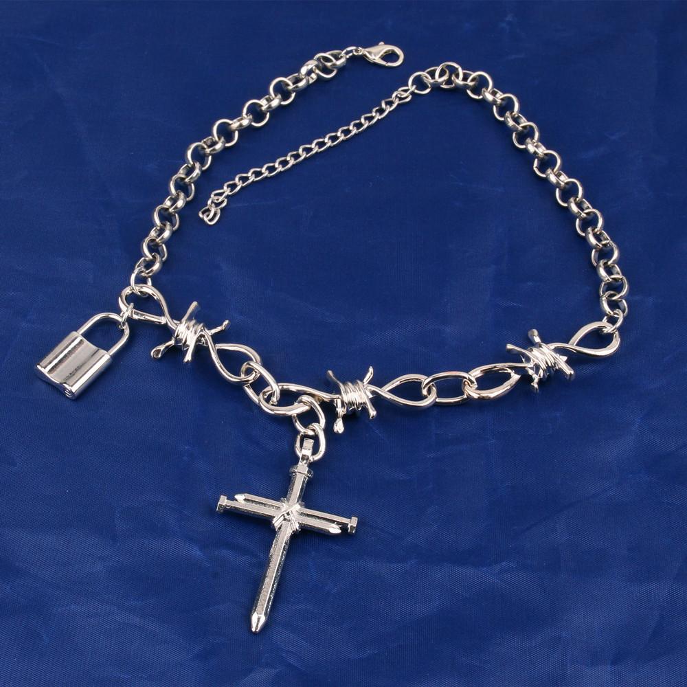 Necklace Jewelry Thorn Steel Nail Pendant Necklace Punk Street Trendy Clavicle Chain Accessories